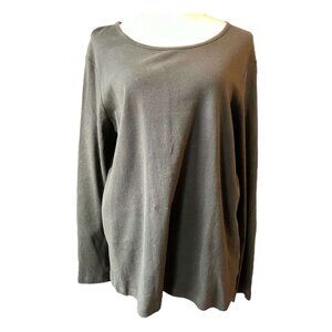 White Stag Black Long Sleeve Blouse (722-4)